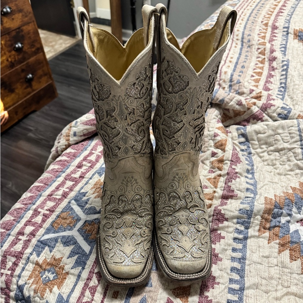 Intricate Embroidered Heeled Boots